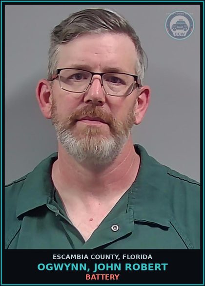 CCW arrest card for OGWYNN, JOHN ROBERT in Escambia County: BATTERY