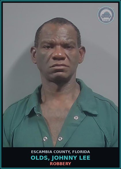 CCW arrest card for OLDS, JOHNNY LEE in Escambia County: ROBBERY