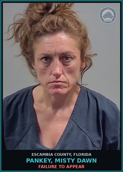 CCW arrest card for PANKEY, MISTY DAWN in Escambia County: FAILURE TO APPEAR