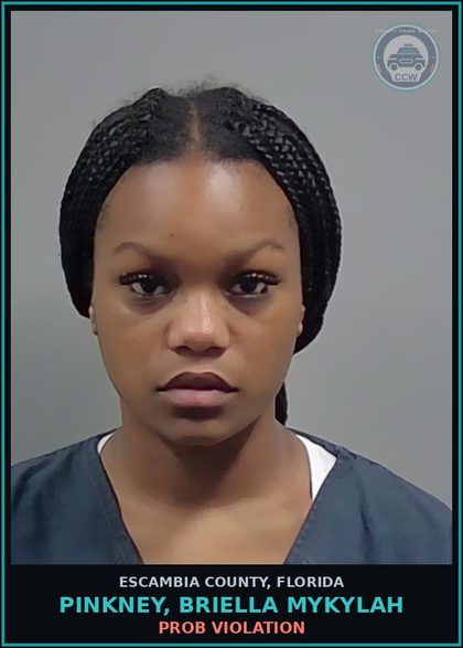 CCW arrest card for PINKNEY, BRIELLA MYKYLAH in Escambia County: PROB VIOLATION
