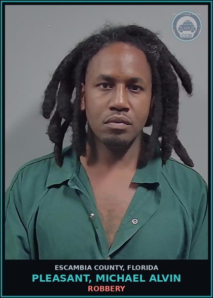 CCW arrest card for PLEASANT, MICHAEL ALVIN in Escambia County: POSSESSION OF WEAPON