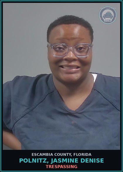 CCW arrest card for POLNITZ, JASMINE DENISE in Escambia County: TRESPASSING