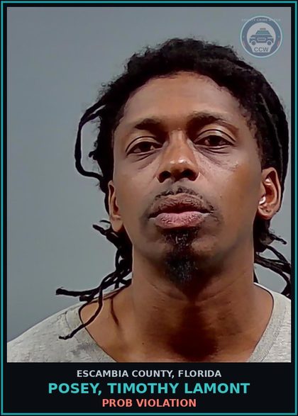 CCW arrest card for POSEY, TIMOTHY LAMONT in Escambia County: PROB VIOLATION