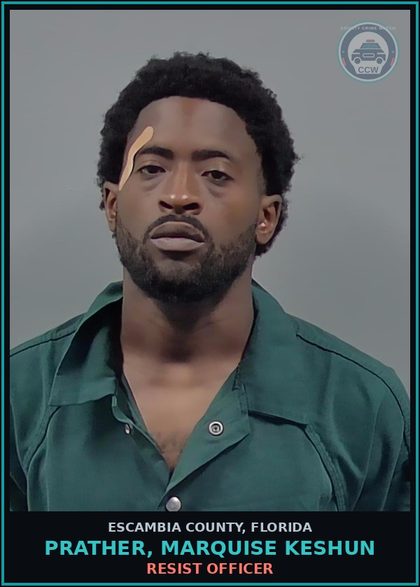 CCW arrest card for PRATHER, MARQUISE KESHUN in Escambia County: LARC