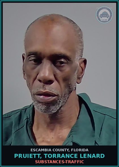 CCW arrest card for PRUIETT, TORRANCE LENARD in Escambia County: DRUGS-TRAFFIC