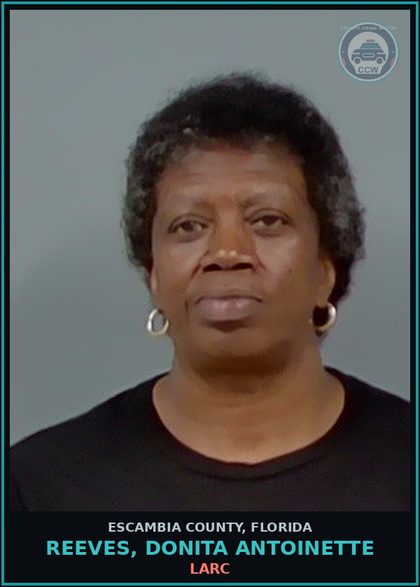 CCW arrest card for REEVES, DONITA ANTOINETTE in Escambia County: LARC
