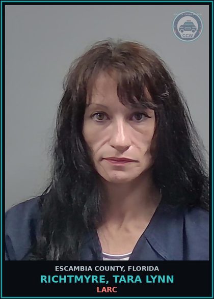 CCW arrest card for RICHTMYRE, TARA LYNN in Escambia County: LARC
