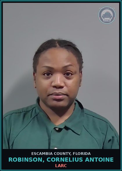 CCW arrest card for ROBINSON, CORNELIUS ANTOINE in Escambia County: LARC