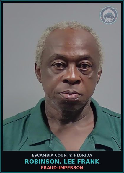 CCW arrest card for ROBINSON, LEE FRANK in Escambia County: LARC