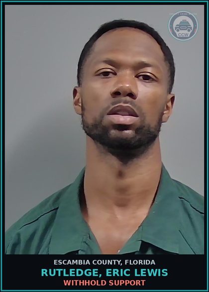CCW arrest card for RUTLEDGE, ERIC LEWIS in Escambia County: WITHHOLD SUPPORT