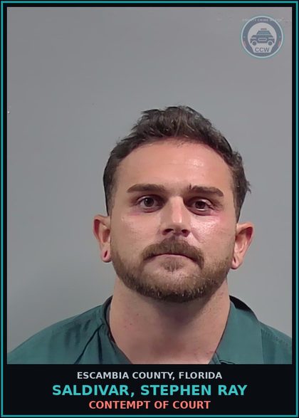 CCW arrest card for SALDIVAR, STEPHEN RAY in Escambia County: CONTEMPT OF COURT