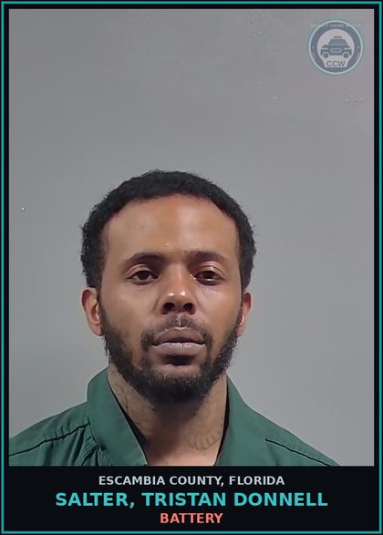 CCW arrest card for SALTER, TRISTAN DONNELL in Escambia County: BATTERY
