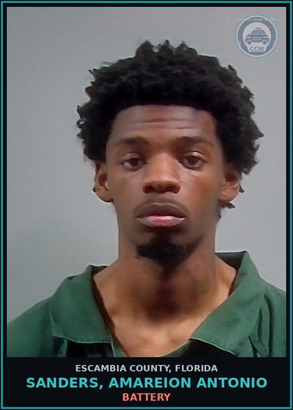 CCW arrest card for SANDERS, AMAREION ANTONIO in Escambia County: OBSTRUCTING JUSTICE