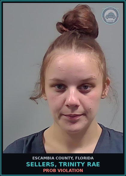 CCW arrest card for SELLERS, TRINITY RAE in Escambia County: PROB VIOLATION