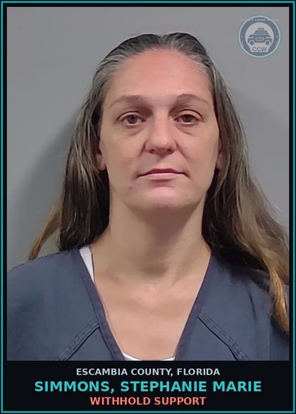 CCW arrest card for SIMMONS, STEPHANIE MARIE in Escambia County: WITHHOLD SUPPORT