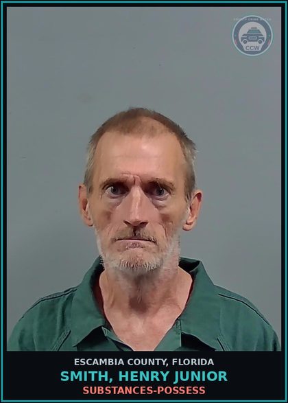 CCW arrest card for SMITH, HENRY JUNIOR in Escambia County: DRUGS-POSSESS