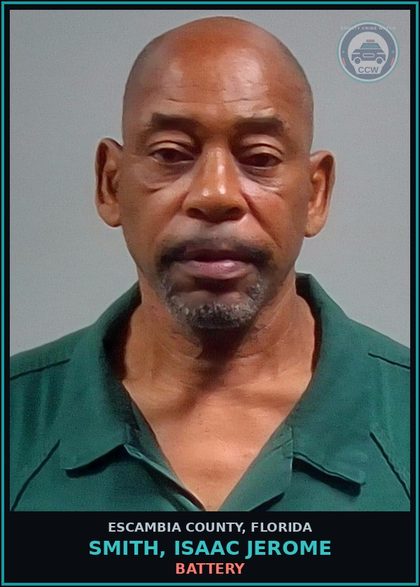 CCW arrest card for SMITH, ISAAC JEROME in Escambia County: BATTERY