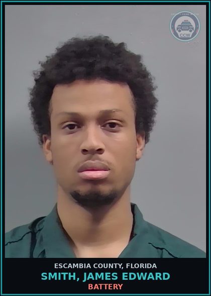 CCW arrest card for SMITH, JAMES EDWARD in Escambia County: BATTERY