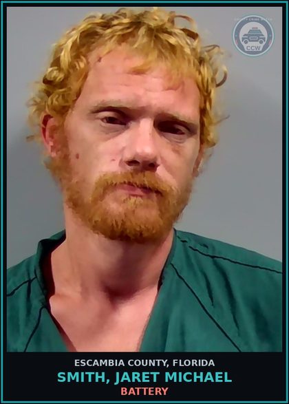 CCW arrest card for SMITH, JARET MICHAEL in Escambia County: BATTERY