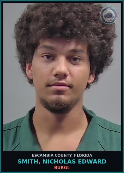 CCW arrest card for SMITH, NICHOLAS EDWARD in Escambia County: BURGL