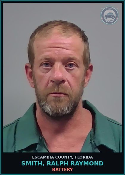 CCW arrest card for SMITH, RALPH RAYMOND in Escambia County: BATTERY