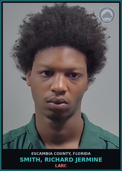CCW arrest card for SMITH, RICHARD JERMINE in Escambia County: LARC