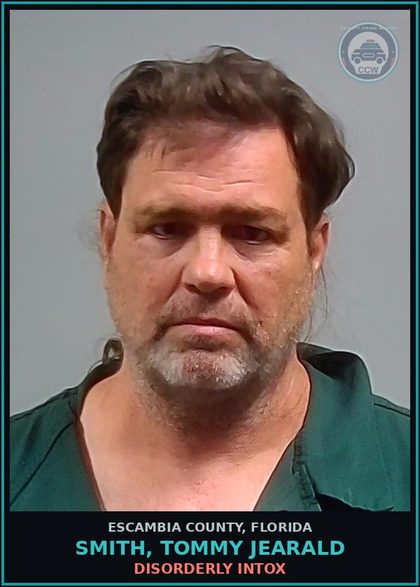 CCW arrest card for SMITH, TOMMY JEARALD in Escambia County: DISORDERLY INTOX