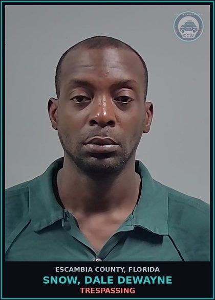 CCW arrest card for SNOW, DALE DEWAYNE in Escambia County: DAMAGE PROP-CRIM MISCH