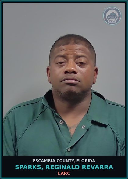 CCW arrest card for SPARKS, REGINALD REVARRA in Escambia County: LARC
