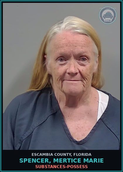 CCW arrest card for SPENCER, MERTICE MARIE in Escambia County: DRUGS-POSSESS