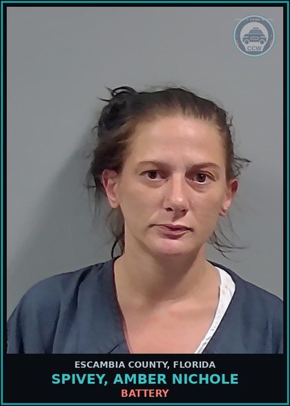 CCW arrest card for SPIVEY, AMBER NICHOLE in Escambia County: BATTERY