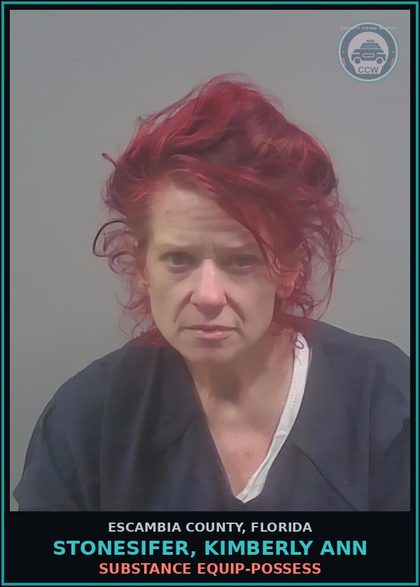 CCW arrest card for STONESIFER, KIMBERLY ANN in Escambia County: DRUG EQUIP-POSSESS