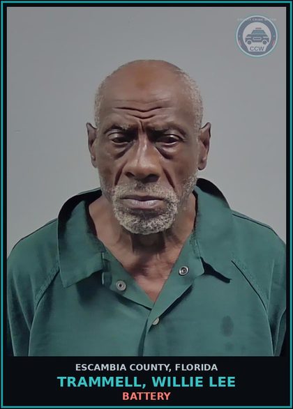 CCW arrest card for TRAMMELL, WILLIE LEE in Escambia County: BATTERY