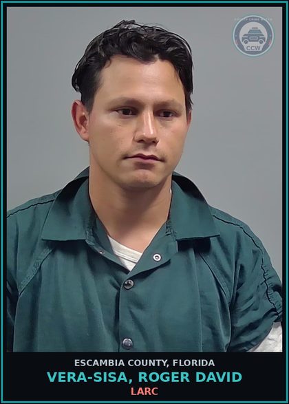 CCW arrest card for VERA-SISA, ROGER DAVID in Escambia County: LARC