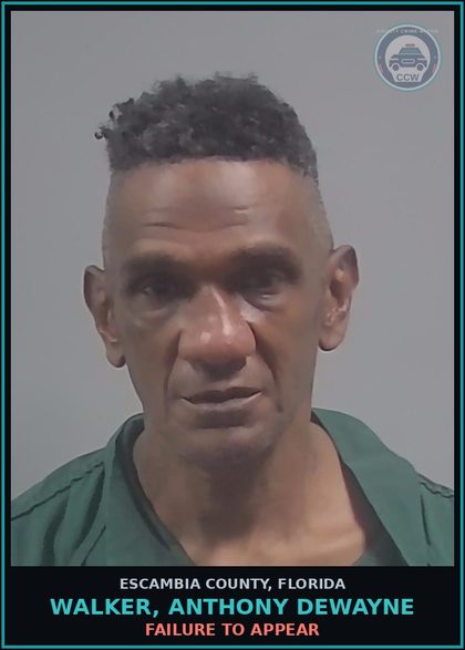 CCW arrest card for WALKER, ANTHONY DEWAYNE in Escambia County: FAILURE TO APPEAR