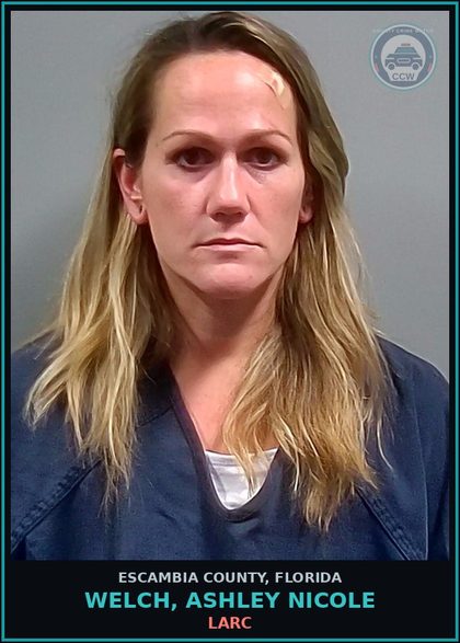 CCW arrest card for WELCH, ASHLEY NICOLE in Escambia County: LARC