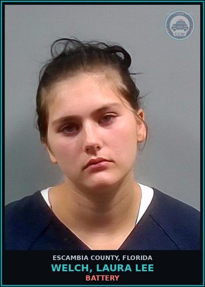 CCW arrest card for WELCH, LAURA LEE in Escambia County: BATTERY