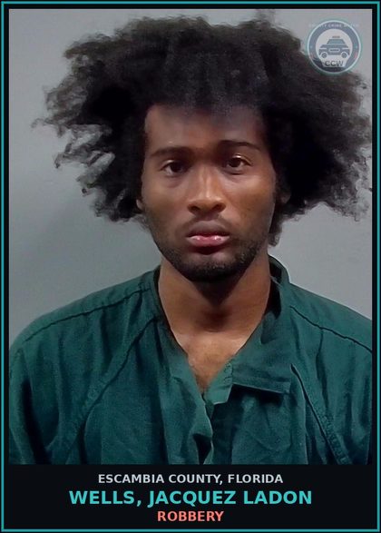 CCW arrest card for WELLS, JACQUEZ LADON in Escambia County: BATTERY