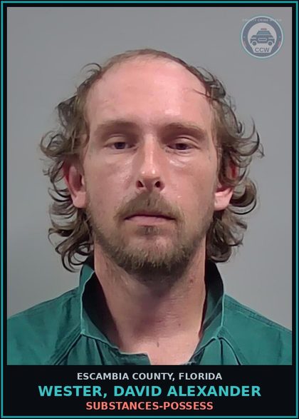 CCW arrest card for WESTER, DAVID ALEXANDER in Escambia County: DRUGS-POSSESS