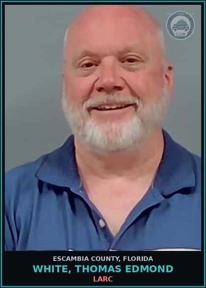 CCW arrest card for WHITE, THOMAS EDMOND in Escambia County: LARC