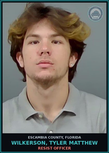 CCW arrest card for WILKERSON, TYLER MATTHEW in Escambia County: RESIST OFFICER