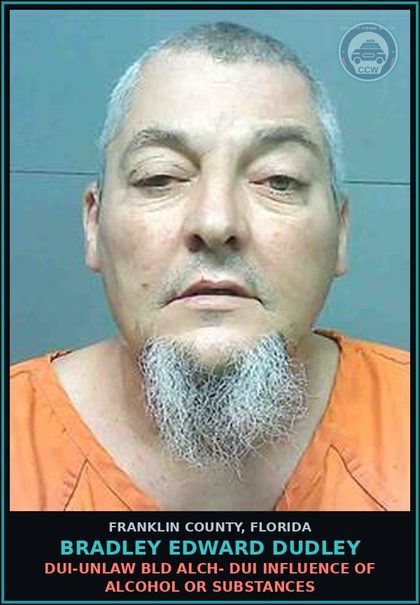CCW arrest card for Bradley Edward Dudley in Franklin County: DUI-UNLAW BLD ALCH- DUI INFLUENCE OF ALCOHOL OR DRUGS