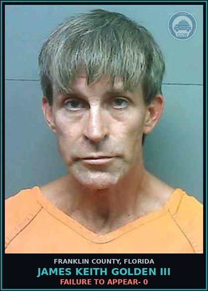 CCW arrest card for James Keith Golden Iii in Franklin County: FAILURE TO APPEAR- 0
