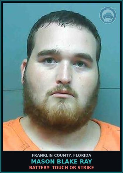 CCW arrest card for Mason Blake Ray in Franklin County: BATTERY- TOUCH OR STRIKE