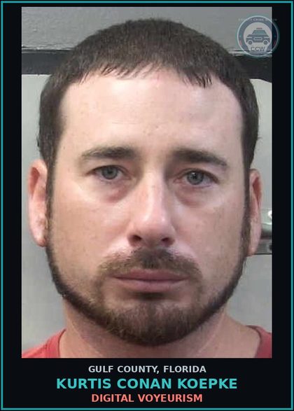 CCW arrest card for KURTIS CONAN KOEPKE in Gulf County: DIGITAL VOYEURISM