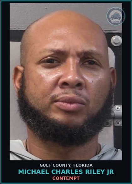 CCW arrest card for MICHAEL CHARLES RILEY JR in Gulf County: CONTEMPT