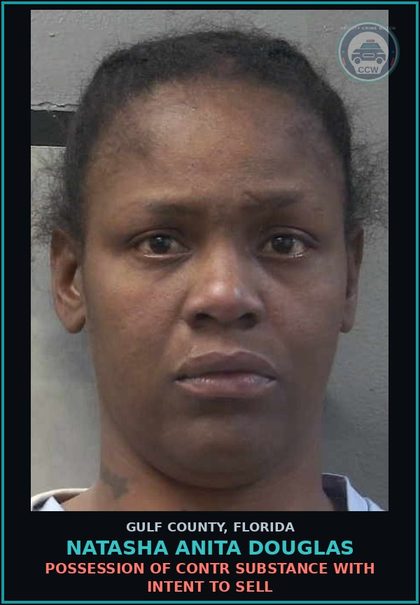 CCW arrest card for NATASHA ANITA DOUGLAS in Gulf County: VOP: INTRODUCTION OF CONTRABAND INTO A CORRECTIONAL FACILITY