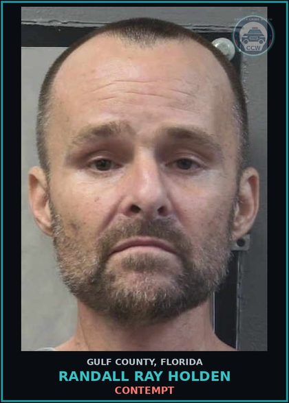 CCW arrest card for RANDALL RAY HOLDEN in Gulf County: CONTEMPT
