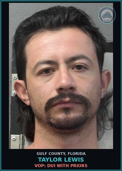 CCW arrest card for TAYLOR LEWIS in Gulf County: VOP: DUI WITH PRIORS