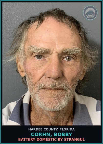 CCW arrest card for Corhn, Bobby in Hardee County: BATTERY DOMESTIC BY STRANGUL